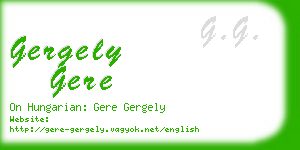 gergely gere business card